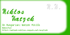miklos watzek business card